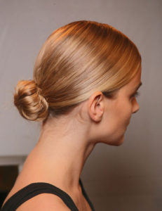 peinados de fiesta, moño de bailarina