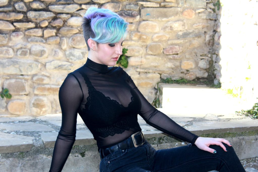 pelo corto, look sirena